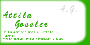 attila gossler business card